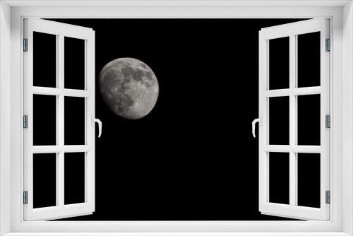 Fototapeta Naklejka Na Ścianę Okno 3D - Crescent moon on dark night sky