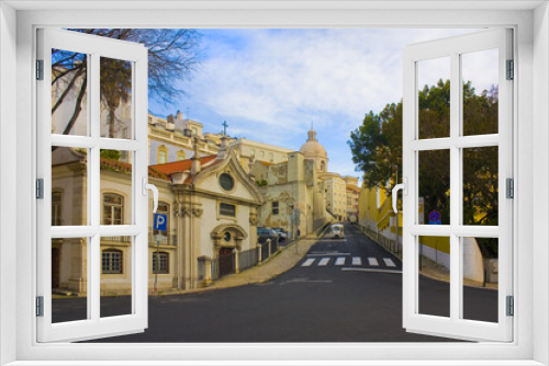Fototapeta Naklejka Na Ścianę Okno 3D - Beautiful palace in Alfama district in Lisbon