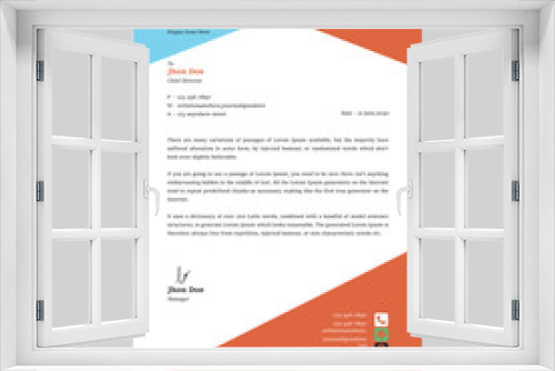 Creative Modern letterhead design template 
