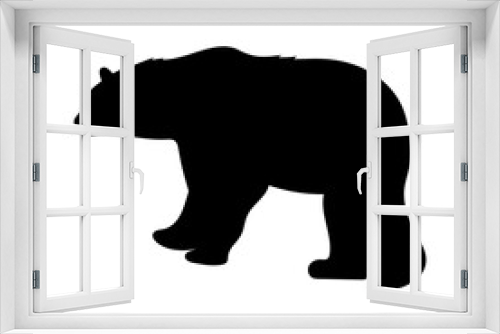 Fototapeta Naklejka Na Ścianę Okno 3D - wild bear silhouette
