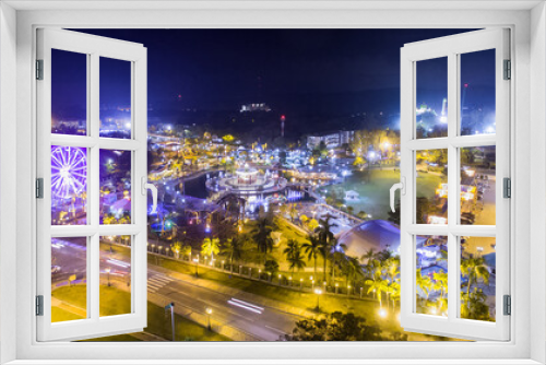 Fototapeta Naklejka Na Ścianę Okno 3D - aerial view of Jerudong Park Playground, Brunei Darussalam. 