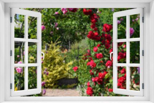 Fototapeta Naklejka Na Ścianę Okno 3D - Rosengarten