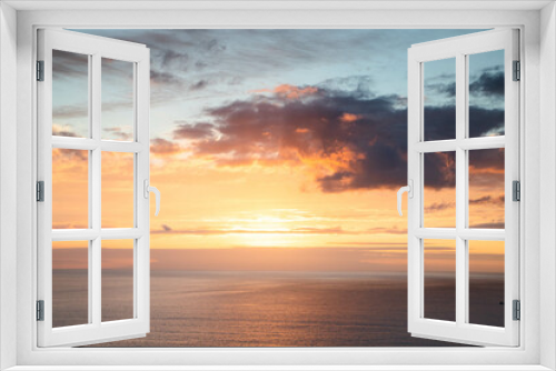 Fototapeta Naklejka Na Ścianę Okno 3D - amazing sunset over the sea