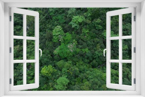 Fototapeta Naklejka Na Ścianę Okno 3D - Aerial view of beautiful tropical forest mountain landscape