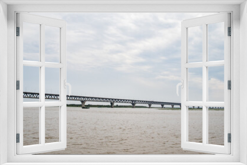 Fototapeta Naklejka Na Ścianę Okno 3D - The dream of the Bangladesh Padma bridge is ready to use. Tomorrow on June 25, 2022, Honorable the Prime Minister of Bangladesh will inaugurate the Padma Bridge.