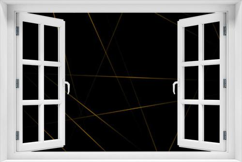 Fototapeta Naklejka Na Ścianę Okno 3D - Abstract black with gold lines, triangles background modern design. Vector illustration EPS 10.