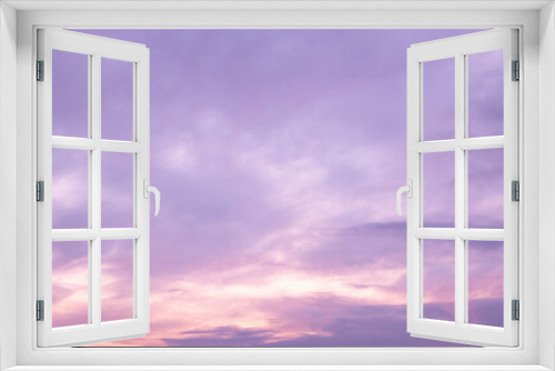 Fototapeta Naklejka Na Ścianę Okno 3D - Purple sky with clouds background. Summer twilight sky