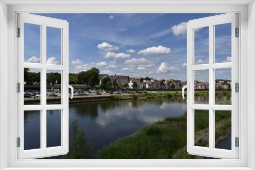 Fototapeta Naklejka Na Ścianę Okno 3D - an der Weser in der City von Minden 