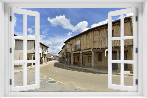 Fototapeta Naklejka Na Ścianę Okno 3D - municipio de ampudia, palencia