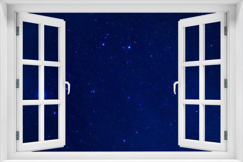 Fototapeta Naklejka Na Ścianę Okno 3D - Panorama of the night starry sky with many stars on a dark blue background