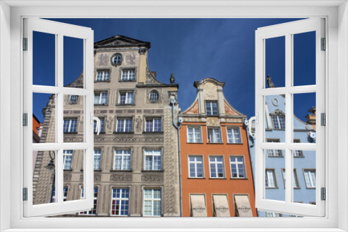 Fototapeta Naklejka Na Ścianę Okno 3D - Beautiful buildings in Old Town of Gdansk, Poland