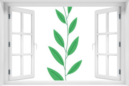 Fototapeta Naklejka Na Ścianę Okno 3D - Isolated green nature leaf icon flat design Vector