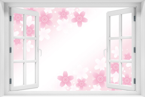 Fototapeta Naklejka Na Ścianę Okno 3D - 桜の背景