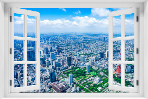 Fototapeta Naklejka Na Ścianę Okno 3D - 東京