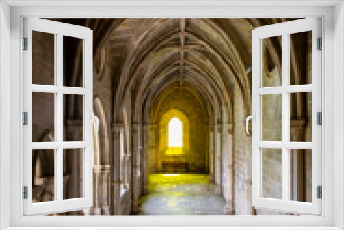 Fototapeta Naklejka Na Ścianę Okno 3D - claustro, construido entre 1317 y 1340, estilo gótico, catedral de Évora,  Basílica Sé Catedral de Nossa Senhora da Assunção, Évora, Alentejo, Portugal