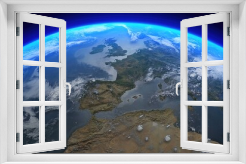 Fototapeta Naklejka Na Ścianę Okno 3D - 3D Rendering Earth From Space Europe