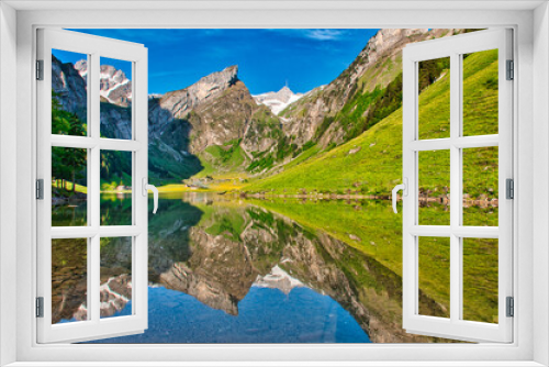 Fototapeta Naklejka Na Ścianę Okno 3D - Seealpsee, Appenzellerland, Switzerland