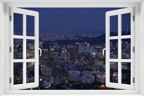 Fototapeta Naklejka Na Ścianę Okno 3D - 인왕산, 인왕산 야경, 서울, seoul, Republic of korea