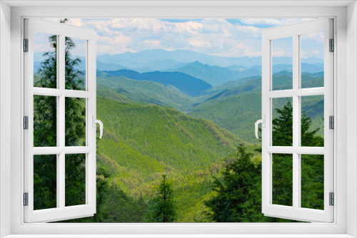 Fototapeta Naklejka Na Ścianę Okno 3D - 高野山の山並み