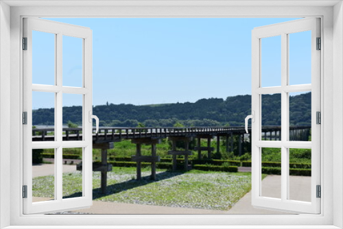Fototapeta Naklejka Na Ścianę Okno 3D - 蓬莱橋