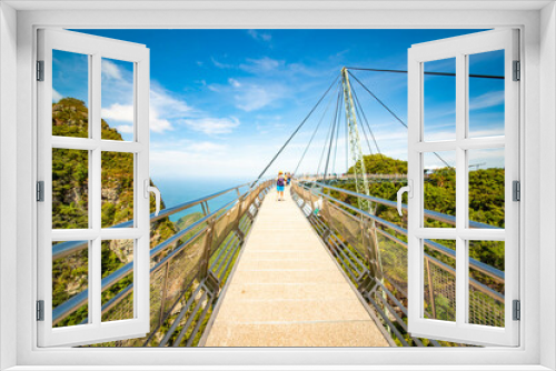 Fototapeta Naklejka Na Ścianę Okno 3D - A beautiful view of Sky Bridge in Langkawi, Malaysia.