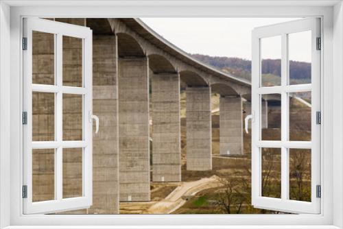 Fototapeta Naklejka Na Ścianę Okno 3D - Large highway viaduct ( Hungary)