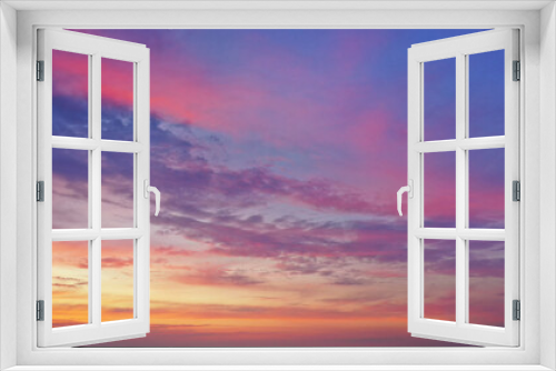 Fototapeta Naklejka Na Ścianę Okno 3D - Beautiful summer sunset dramatic sky