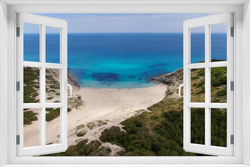 Fototapeta Naklejka Na Ścianę Okno 3D - Beautiful view of the seacoast of Majorca with an amazing turquoise sea, in the middle of the nature. Concept of summer, travel, relax and enjoy	