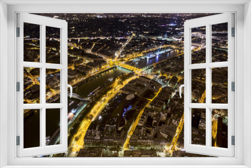 Fototapeta Naklejka Na Ścianę Okno 3D - View from top of Eiffel Tower