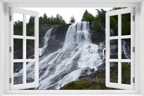 Fototapeta Naklejka Na Ścianę Okno 3D - beautiful waterfall in norway