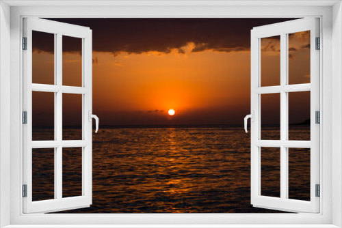 Fototapeta Naklejka Na Ścianę Okno 3D - Croatia, sunset view, seaside on Istria