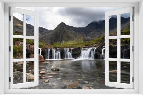 Fototapeta Naklejka Na Ścianę Okno 3D - the idyllic and picturesque cascades and pools at the Fairy Pools of the River Brittle on the Isle of Skye