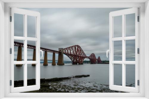 Fototapeta Naklejka Na Ścianę Okno 3D - view of the historic cantilver railway Forth Bridge across the Firth of Forth in Scoltand
