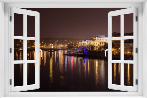Fototapeta Naklejka Na Ścianę Okno 3D - Nacht in Prag