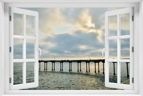 Fototapeta Naklejka Na Ścianę Okno 3D - Sunset Pier
