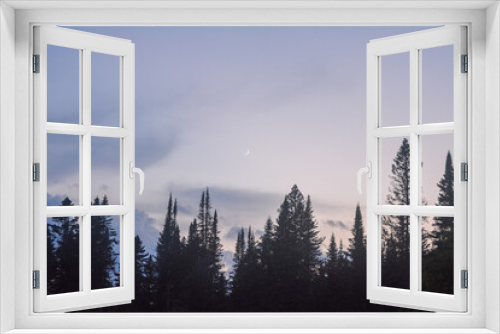 Fototapeta Naklejka Na Ścianę Okno 3D - Moon at twilight