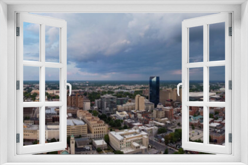 Fototapeta Naklejka Na Ścianę Okno 3D - Aerial panorama of downtown Lexington, Kentucky and surrounding neighborhoods.