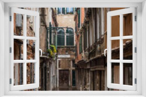 Fototapeta Naklejka Na Ścianę Okno 3D - View of a Typical Venice Calle, Veneto, Italy, Europe, World Heritage Site