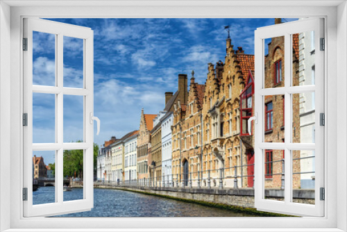 Fototapeta Naklejka Na Ścianę Okno 3D - Cityscape old town Bruges Belgium on a sunny day.