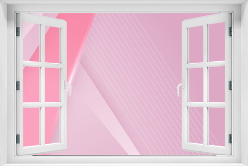 Fototapeta Naklejka Na Ścianę Okno 3D - Abstract pink banner. Designed for background, wallpaper, poster, brochure, card, web, presentation, social media, ads. Vector illustration design template.