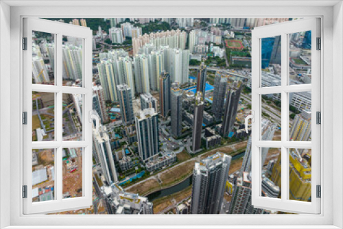 Fototapeta Naklejka Na Ścianę Okno 3D - Hong Kong new town in Kowloon side