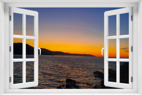 Fototapeta Naklejka Na Ścianę Okno 3D - Sonnenuntergang am Meer