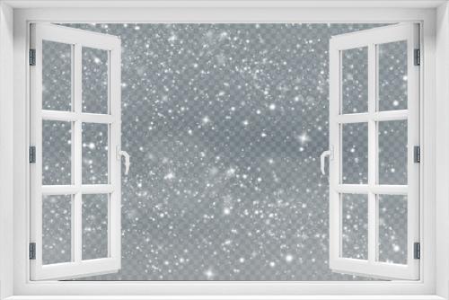 Fototapeta Naklejka Na Ścianę Okno 3D - Christmas background. Powder PNG. Magic shining white dust. Fine, shiny dust particles fall off slightly. Fantastic shimmer effect.	
