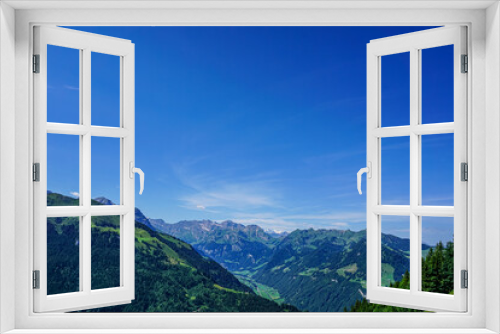 Fototapeta Naklejka Na Ścianę Okno 3D - Panorama of mountains in Swiss Alp (horizontal)