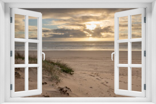 Fototapeta Naklejka Na Ścianę Okno 3D - A praia ao pôr do sol