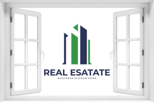 Illustration vector graphic of modern property real estate logo designs concept. Perfect for real estate, building, corporate, hotel, city, construction, and industry.