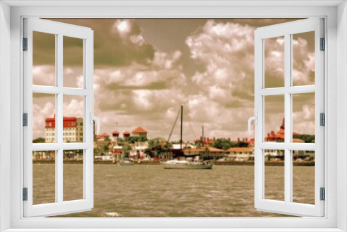 Fototapeta Naklejka Na Ścianę Okno 3D - St. Augustine, Florida, waterfront and skyline