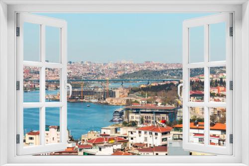 European part of Istanbul, Turkey. Panorama in sunny day