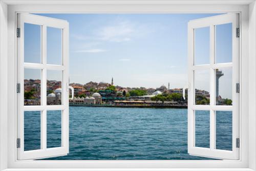 Fototapeta Naklejka Na Ścianę Okno 3D - Marine and vessel traffic radar tower or radio lighthouse in Istanbul,Turkey