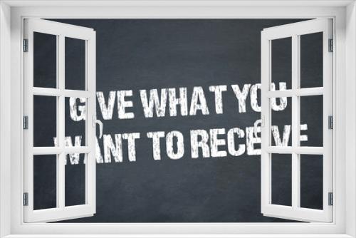 give what you want to receive